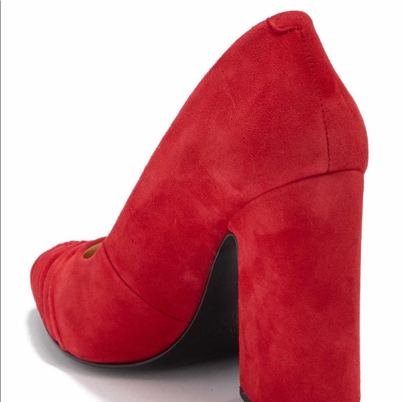 New Nine West suede heels flare block heel - Picture 3 of 8